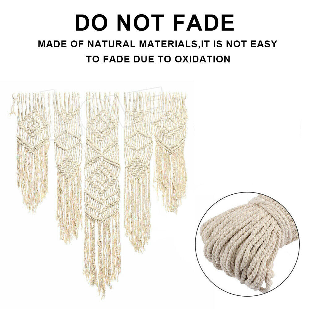 4Mmx100M Natural Cotton Rope Cord String Twisted Beige Craft Macrame Artisan AU