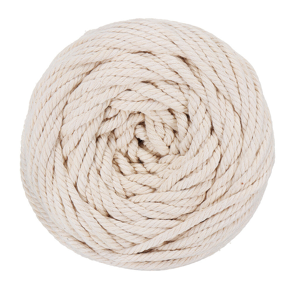 4Mmx100M Natural Cotton Rope Cord String Twisted Beige Craft Macrame Artisan AU